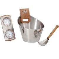 Набор Harvia (ушат + черпак + термогигрометр) Steel