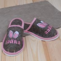 Тапочки закрытые "Зайка" для бани