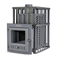 Дровяная печь Гефест ЗК в сетке 30 (М)