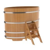Купель овальная BentWood из лиственницы овальная, натуральная премиум 1120х1830х1400 мм