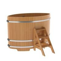 Купель овальная BentWood из лиственницы овальная, натуральная премиум 1120х1830х1200 мм