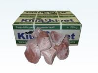 Кварцит малиновый колотый, фракция 50-90 мм, коробка 20 кг.