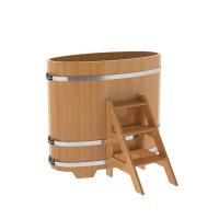 Купель овальная BentWood из лиственницы овальная, натуральная премиум 690х1310х1200 мм