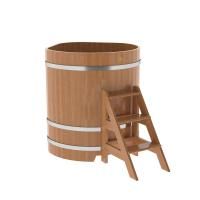 Купель угловая BentWood из дуба угловая, натуральный 1370х1370х1200 мм