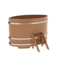 Купель овальная BentWood из дуба овальная, натуральный 1080х1750х1100 мм