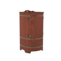 Кедровая бочка прямая Бентвуд Премиум цвет: спелая вишня, цвет фурнитуры: 051