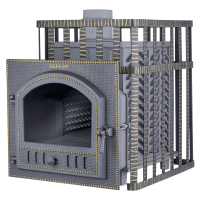 Дровяная печь Гефест ЗК в сетке 25 (П)
