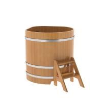 Купель угловая BentWood из лиственницы угловая, натуральная премиум 1030х1030х1100 мм