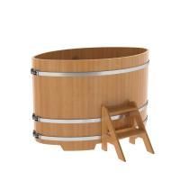 Купель овальная BentWood из лиственницы овальная, натуральная премиум 1020х1680х1100 мм