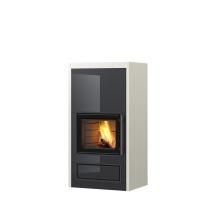 Дровяной камин JAANI V2 Tulikivi Туликиви Белый/черный, 1500мм, верхнее подключение