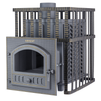 Дровяная печь Гефест ЗК в сетке 45 (М)