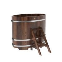 Купель овальная BentWood из лиственницы овальная, морёная премиум 800х1420х1200 мм