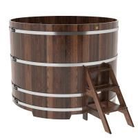 Купель круглая BentWood лиственница морёная премиум 1800х1400 мм