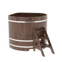 Купель угловая BentWood из дуба угловая, морёный рустик 1370х1370х1200 мм