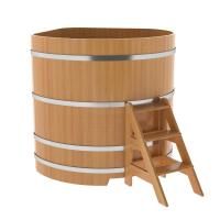 Купель угловая BentWood из лиственницы угловая, натуральная премиум 1370х1370х1400 мм