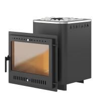 Дровяная печь Везувий Русичъ Антрацит 16 Панорама "М"