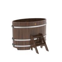 Купель овальная BentWood из дуба овальная, морёный 800х1420х1000 мм