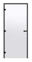 Дверь для хамам Harvia ALU 8x19 коробка черная, стекло прозрачное