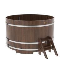 Купель круглая BentWood дуб морёный 1800х1100 мм