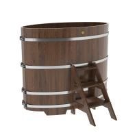 Купель овальная BentWood из дуба овальная, морёный 920х1660х1400 мм