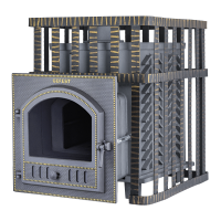 Дровяная печь Гефест в сетке 15 (П)