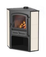 Печь-камин Этна (БКД) угловой "Бежевый" Ø 115мм