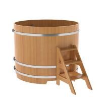 Купель круглая BentWood лиственница натуральная премиум 1500х1200 мм