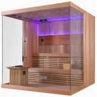 Финская сауна Frank F855 КЕДР (печь СФЕРА с ПУ 7 кВт+80 кг камней КВАРЦ белые)