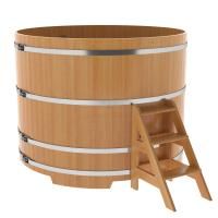 Купель круглая BentWood лиственница натуральная премиум 1800х1400 мм