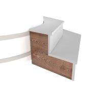 Комплект заглушек для подиума Бентвуд на одну сторону лиственница мореная, под диаметр 1800 мм