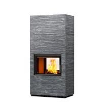 Дровяной камин конвекционный LAMU Туликиви Grafia, 1900мм, верхнее подключение