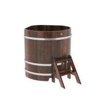 Купель угловая BentWood из лиственницы угловая, морёная премиум 1030х1030х1100 мм