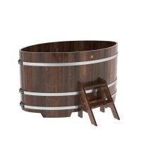 Купель овальная BentWood из лиственницы овальная, морёная премиум 1120х1830х1000 мм