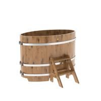 Купель овальная BentWood из дуба овальная, натуральный рустик 800х1420х1100 мм