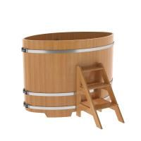 Купель овальная BentWood из лиственницы овальная, натуральная премиум 1020х1680х1200 мм