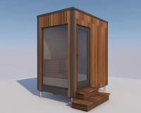 Модульная баня LIGHT L1 1,5х2,3х2,55м + Электрокаменка Harvia SW60