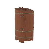 Кедровая бочка со скосом Бентвуд Стандарт цвет: вишня, цвет фурнитуры: черный