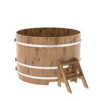Купель круглая BentWood дуб натуральный рустик 1500х1400 мм