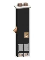 Дымоход Schiedel UNI двухходовой 8 метров (360x670мм), диаметр 180/200мм