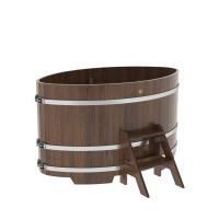 Купель овальная BentWood из дуба овальная, морёный 1020х1680х1000 мм