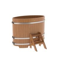 Купель овальная BentWood из дуба овальная, натуральный 800х1420х1100 мм