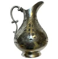 Кувшин для хамама Steam&Water (цвет застаренный алюминий+орнамент) КМ-2, Н.25 см.