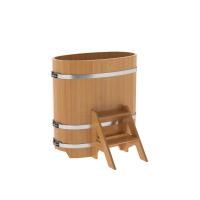 Купель овальная BentWood из лиственницы овальная, натуральная премиум 590х1060х1100 мм