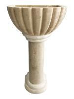 Курна из травертина пристенная Steam&Water №34