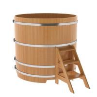 Купель круглая BentWood лиственница натуральная премиум 1500х1400 мм