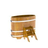 Купель овальная BentWood из лиственницы овальная, натуральная рустик 690х1310х1400 мм