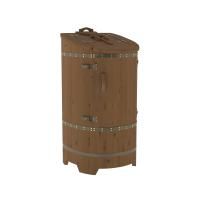 Кедровая бочка со скосом Бентвуд Стандарт цвет: орех, цвет фурнитуры: черный
