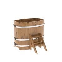 Купель овальная BentWood из дуба овальная, натуральный рустик 760х1160х1000 мм