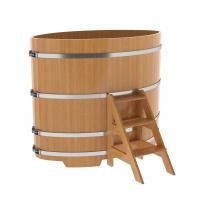 Купель овальная BentWood из лиственницы овальная, натуральная премиум 1020х1680х1400 мм