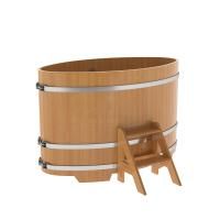 Купель овальная BentWood из лиственницы овальная, натуральная премиум 920х1660х1100 мм